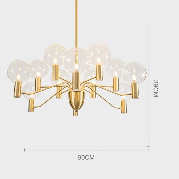 Lustre LED moderne "Golden Spider" | Marco Lucetti