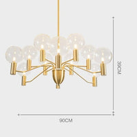 Lustre LED moderne "Golden Spider" | Marco Lucetti