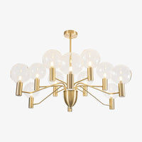 Lustre LED moderne "Golden Spider" | Marco Lucetti 12 ampoules - D82cm / Chaude