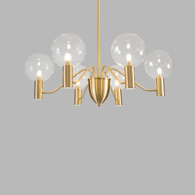 Lustre LED moderne "Golden Spider" | Marco Lucetti 6 ampoules - D55cm / Chaude