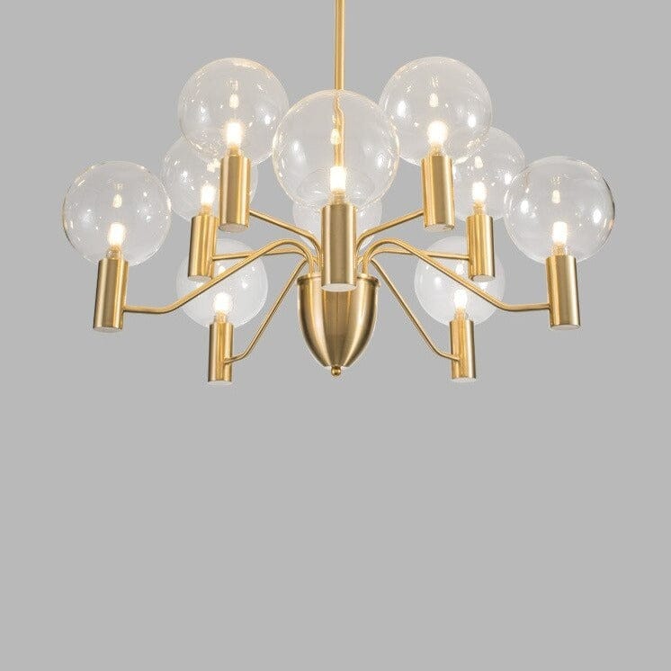 Lustre LED moderne "Golden Spider" | Marco Lucetti 9 ampoules - D70cm / Chaude