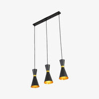 Lustre LED Moderne Horloge Métallique Gadea | Marco Lucetti Noir