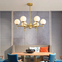 Lustre LED moderne médiéval avec boule de verre "Haricot Magique" | Marco Lucetti