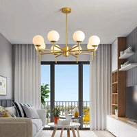 Lustre LED moderne médiéval avec boule de verre "Haricot Magique" | Marco Lucetti