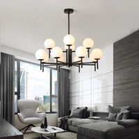 Lustre LED moderne médiéval avec boule de verre "Haricot Magique" | Marco Lucetti