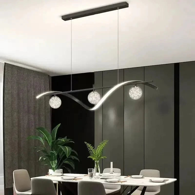 Lustre LED Moderne Minimaliste en Verre pour Restaurants de Luxe | Marco Lucetti