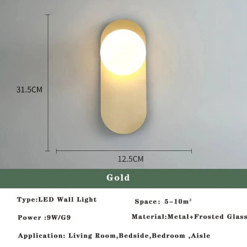 Lustre LED Moderne Nordic Gold & Black | Marco Lucetti D Or / 9W Blanc Chaud