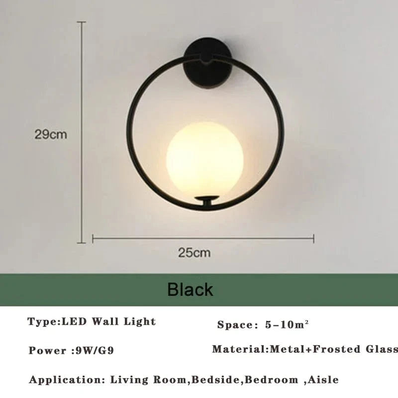 Lustre LED Moderne Nordic Gold & Black | Marco Lucetti H Noir / 9W Blanc Chaud