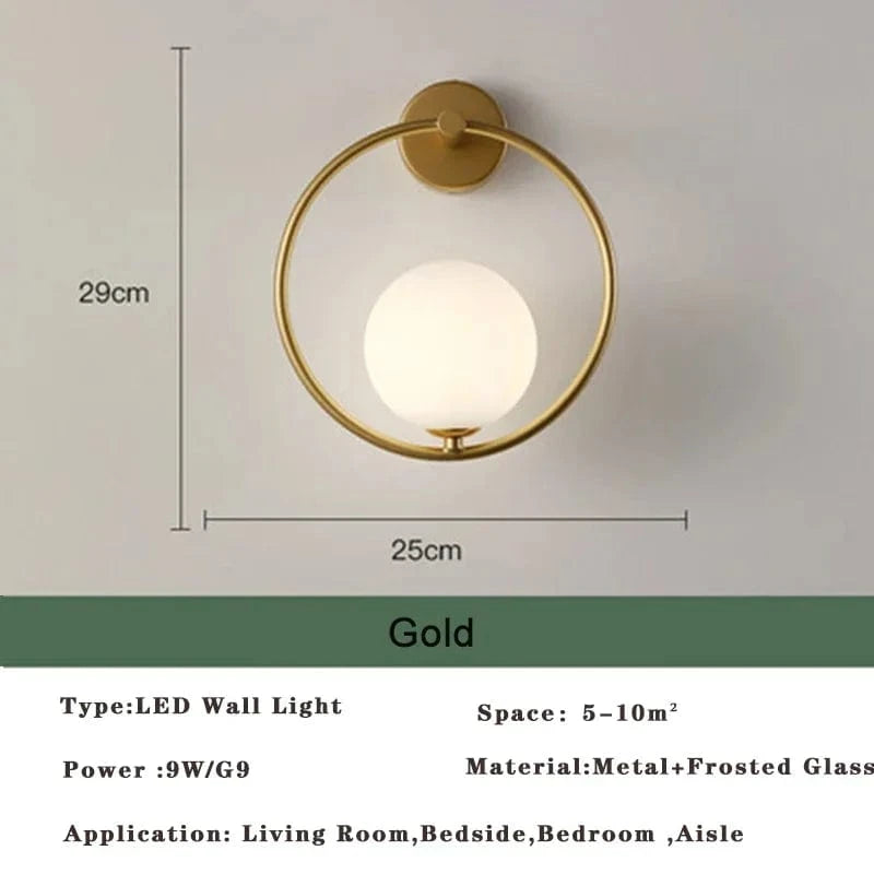 Lustre LED Moderne Nordic Gold & Black | Marco Lucetti H Or / 9W Blanc Chaud
