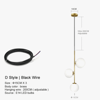 Lustre LED moderne Nordique boule de verre - Art Décor Restaurant de Luxe. | Marco Lucetti