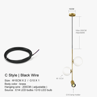 Lustre LED moderne Nordique boule de verre - Art Décor Restaurant de Luxe. | Marco Lucetti