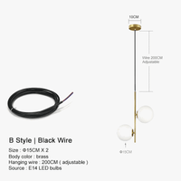 Lustre LED moderne Nordique boule de verre - Art Décor Restaurant de Luxe. | Marco Lucetti