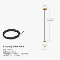 Lustre LED moderne Nordique boule de verre - Art Décor Restaurant de Luxe. | Marco Lucetti