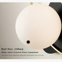 Lustre LED Moderne Nordic Gold & Black