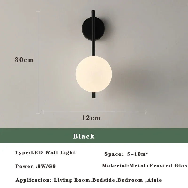 Lustre LED Moderne Nordic Gold & Black