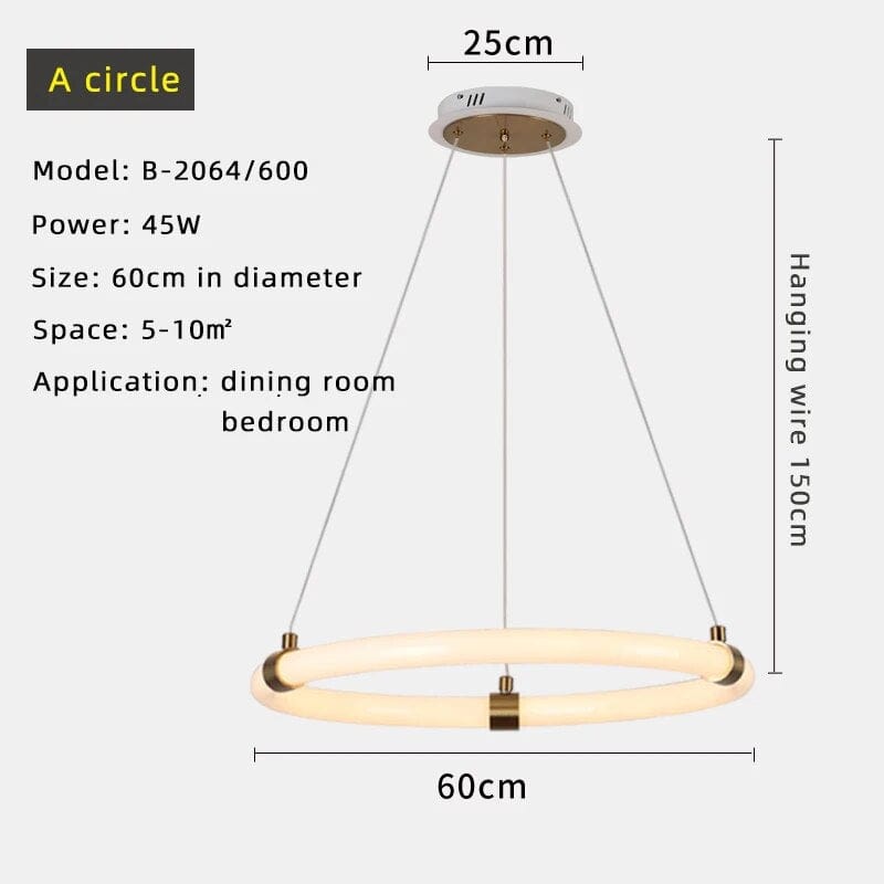 Lustre LED Moderne Nordique | Marco Lucetti 60 cm / Blanc froid
