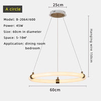 Lustre LED Moderne Nordique | Marco Lucetti 60 cm / Blanc froid