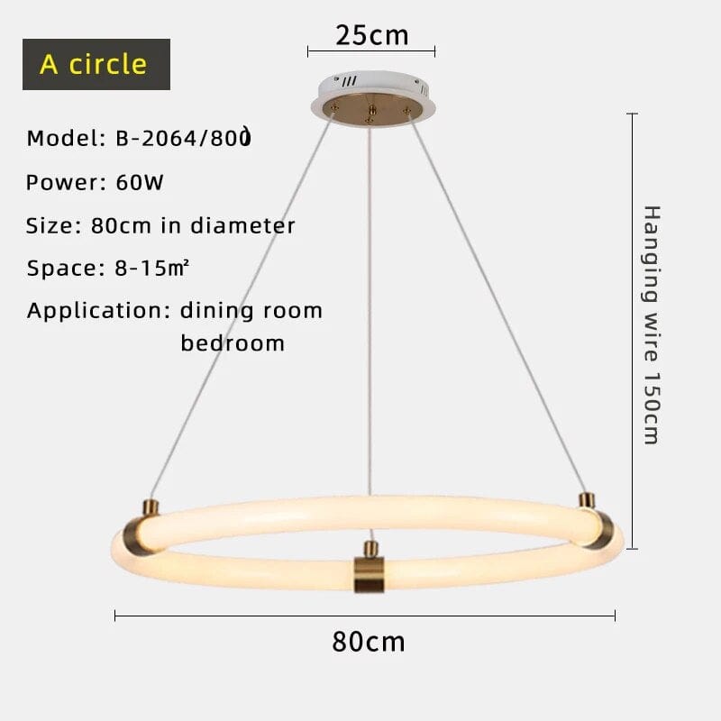 Lustre LED Moderne Nordique | Marco Lucetti 80 cm / Blanc froid