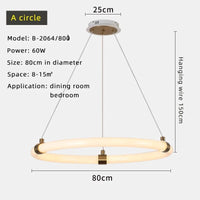 Lustre LED Moderne Nordique | Marco Lucetti 80 cm / Blanc froid