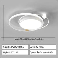 Lustre LED moderne pour chambre salon cuisine plafonnier ménage nordique de style créatif | Marco Lucetti 50x42cm Blanc / Lumière blanche