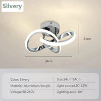 Lustre LED Moderne pour Éclairage d'Entrées et Couloirs | Marco Lucetti CL084 Argenté / Feu tricolore-Pas de RC