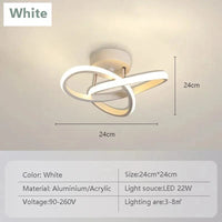 Lustre LED Moderne pour Éclairage d'Entrées et Couloirs | Marco Lucetti CL084 Blanc / Feu tricolore-Pas de RC