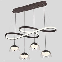 Lustre LED moderne pour éclairage intérieur suspendu | Marco Lucetti Café / Longueur 76cm / Blanc chaud