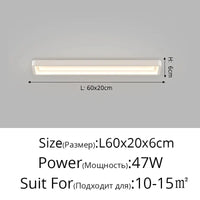 Lustre LED Moderne pour Intérieur - Collection Maison Dero | Marco Lucetti A 60cm / Blanc froid Pas de télécommande