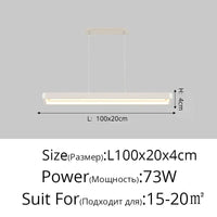 Lustre LED Moderne pour Intérieur - Collection Maison Dero | Marco Lucetti B 100 cm / Luminosité variable