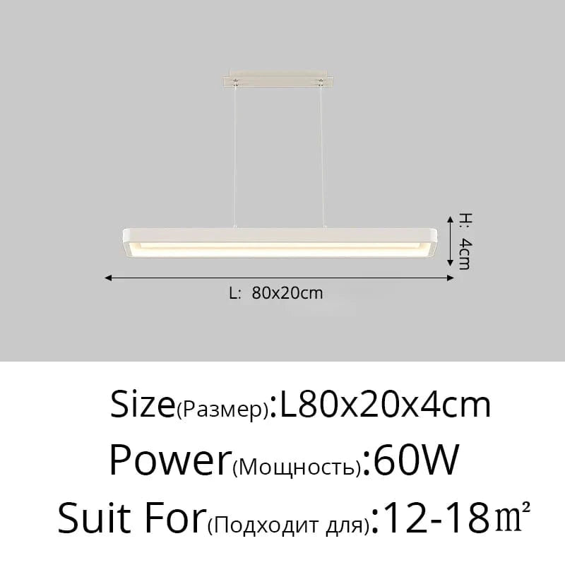 Lustre LED Moderne pour Intérieur - Collection Maison Dero | Marco Lucetti B 80 cm / Blanc froid Pas de télécommande