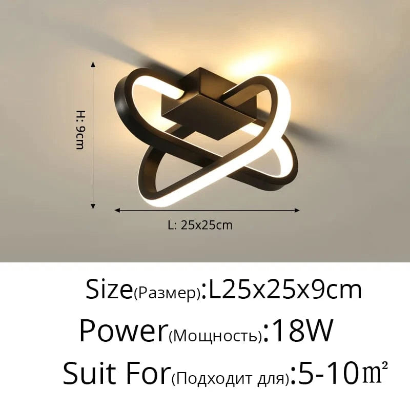 Lustre LED Moderne pour l'Intérieur de Votre Maison | Marco Lucetti A style noir / Blanc chaud