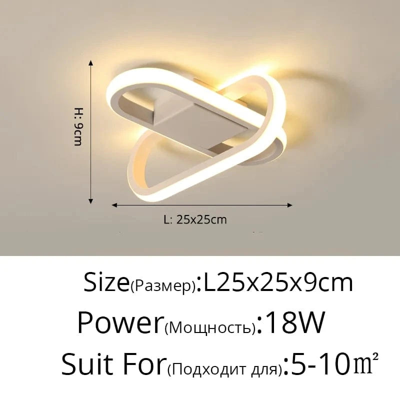 Lustre LED Moderne pour l'Intérieur de Votre Maison | Marco Lucetti Style B Blanc / Blanc chaud