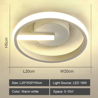 Lustre LED Moderne pour Plafond de Couloir ou Porche | Marco Lucetti Blanc / Blanc chaud