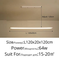 Lustre LED Moderne pour Restaurant Nordique Rectangulaire Créatif | Marco Lucetti