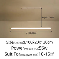 Lustre LED Moderne pour Restaurant Nordique Rectangulaire Créatif | Marco Lucetti