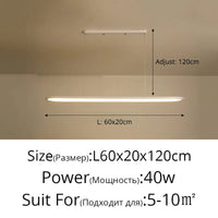 Lustre LED Moderne pour Restaurant Nordique Rectangulaire Créatif | Marco Lucetti