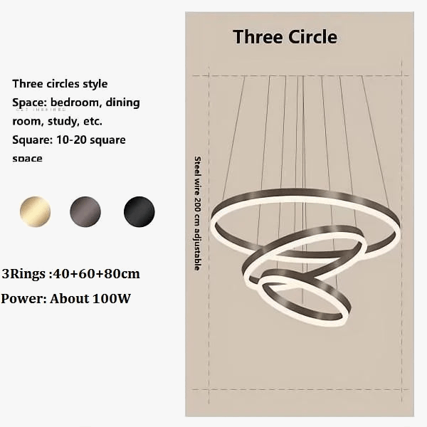 Lustre LED Moderne pour Rondes Suspensions au Plafond  | Marco Lucetti