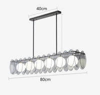Lustre LED moderne pour salle à manger - Éclairage intérieur premium | Marco Lucetti 4 têtes longues noires / Blanc froid