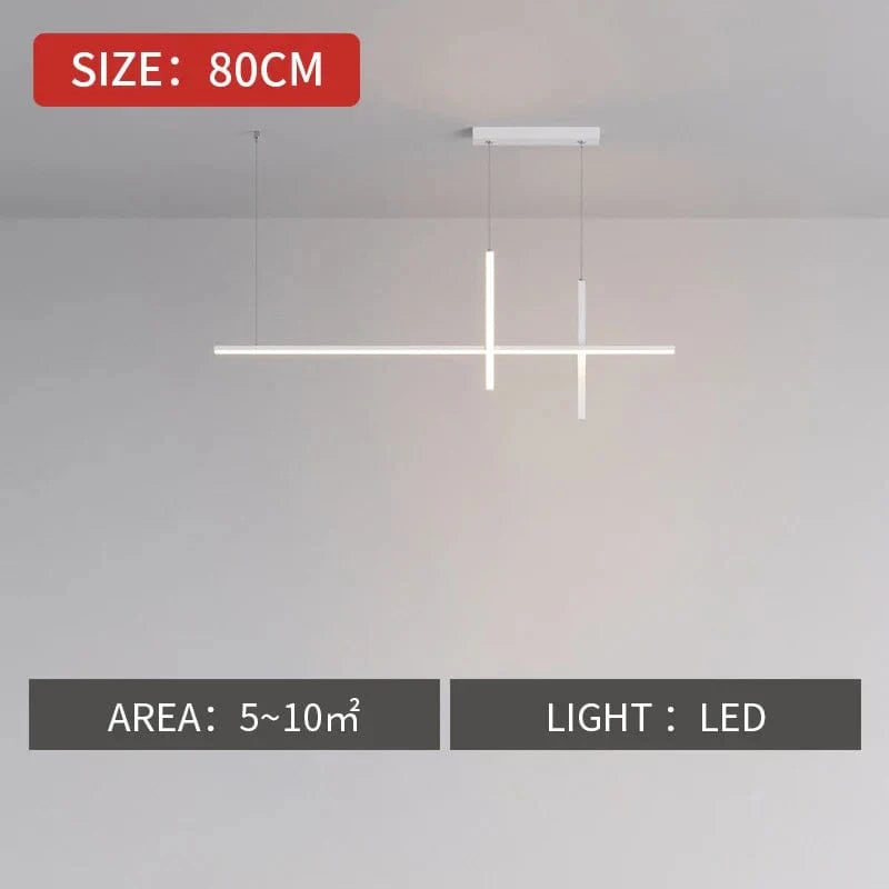 Lustre LED Moderne pour Salle à Manger | Marco Lucetti Blanc 80cm / Blanc chaud (3000K)