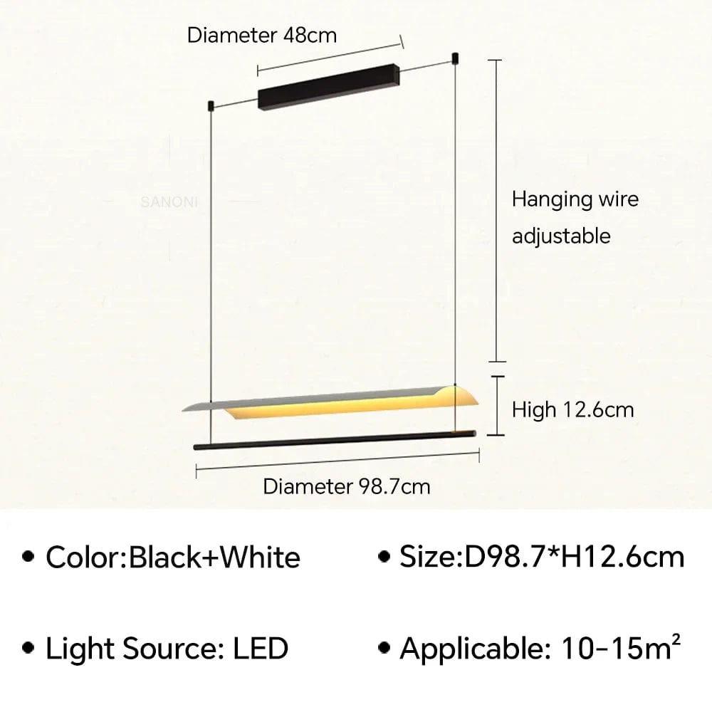 Lustre LED moderne pour salon, salle à manger, restaurant, bar, cuisine, îlot, bureau - Éclairage décoratif premium | Marco Lucetti