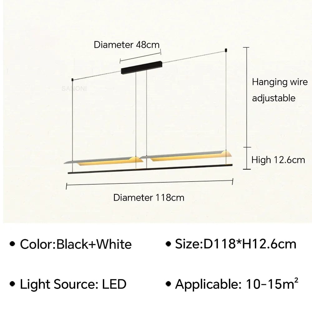 Lustre LED moderne pour salon, salle à manger, restaurant, bar, cuisine, îlot, bureau - Éclairage décoratif premium | Marco Lucetti