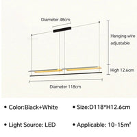 Lustre LED moderne pour salon, salle à manger, restaurant, bar, cuisine, îlot, bureau - Éclairage décoratif premium | Marco Lucetti