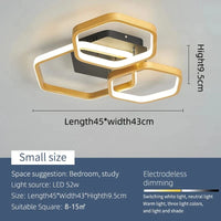 Lustre Led moderne pour salons - Éclat Intemporel | Marco Lucetti Or 450x430mm