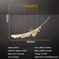 Lustre LED Moderne pour Table de Restaurant et Décoration Maison | Marco Lucetti 1 tête L100cm / Blanc chaud