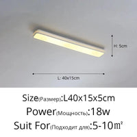 Lustre LED moderne pour un éclairage intérieur chic - Longue bande décorative pour la maison | Marco Lucetti Blanc 40cm / 3 couleurs sans télécommande