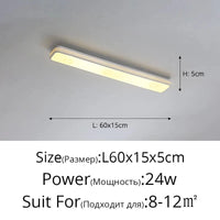 Lustre LED moderne pour un éclairage intérieur chic - Longue bande décorative pour la maison | Marco Lucetti Blanc 60cm / Luminosité variable