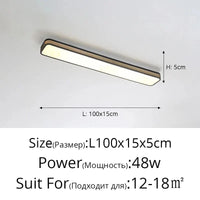 Lustre LED moderne pour un éclairage intérieur chic - Longue bande décorative pour la maison | Marco Lucetti Noir 100cm / 3 couleurs sans télécommande