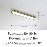 Lustre LED moderne pour un éclairage intérieur chic - Longue bande décorative pour la maison | Marco Lucetti Noir 40cm / Luminosité variable