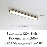 Lustre LED moderne pour un éclairage intérieur chic - Longue bande décorative pour la maison | Marco Lucetti Noir120cm / Luminosité variable