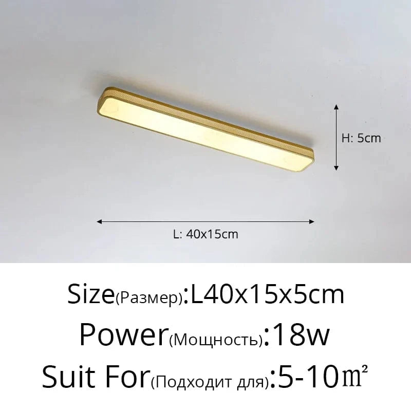 Lustre LED moderne pour un éclairage intérieur chic - Longue bande décorative pour la maison | Marco Lucetti Or 40cm / Luminosité variable